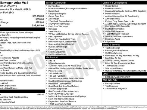 Used 2018 Volkswagen Atlas S image 3