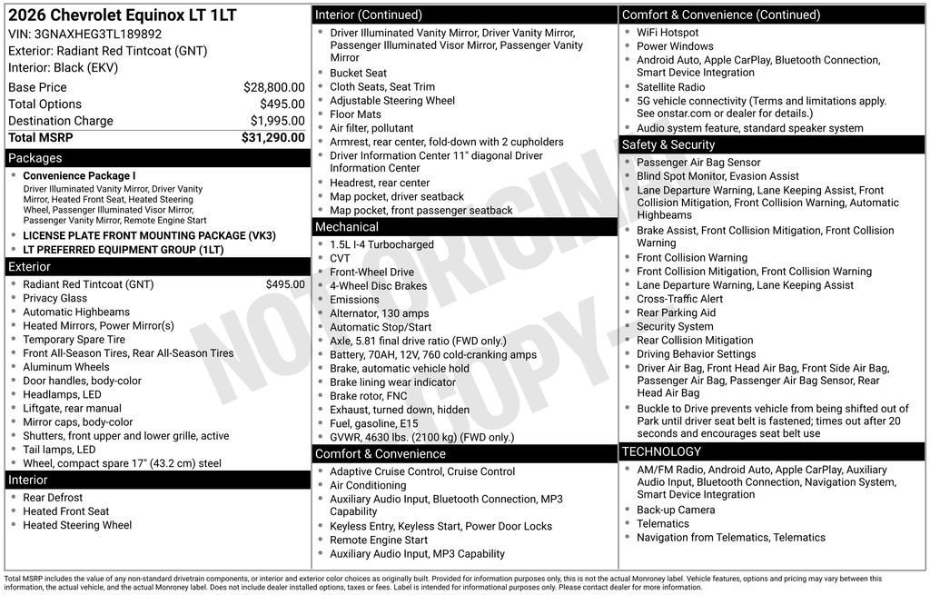 Certified 2026 Chevrolet Equinox LT FWD image 38