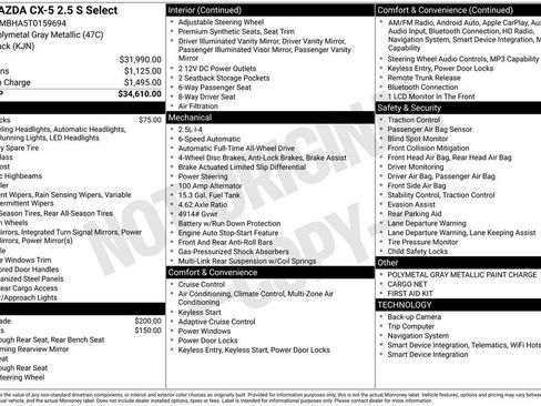New 2026 MAZDA CX-5 Select AWD/4WD image 33