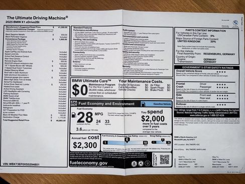 Certified 2025 BMW X1 xDrive28i w/ Convenience Package image 12