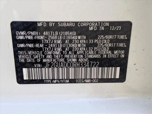 Certified 2024 Subaru Crosstrek 2.0i Premium image 27