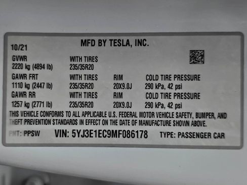 Used 2021 Tesla Model 3 Performance AWD/4WD image 43