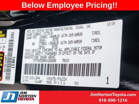 New 2025 Toyota Tundra 1794 Edition image 25