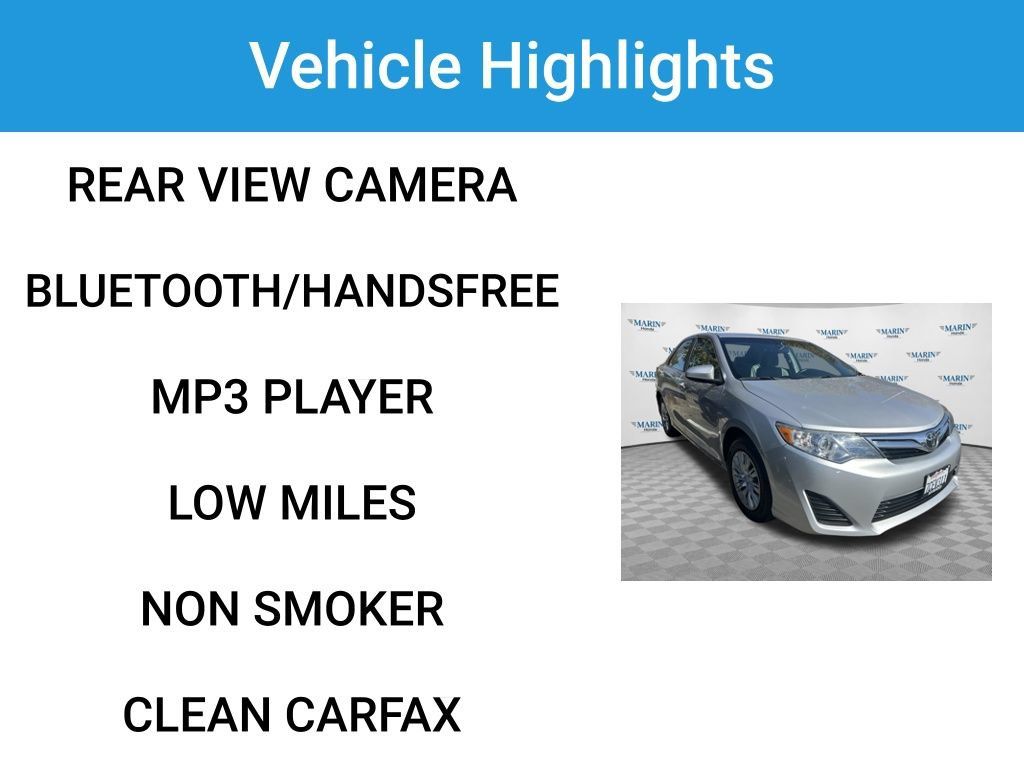 Used 2013 Toyota Camry LE FWD image 5