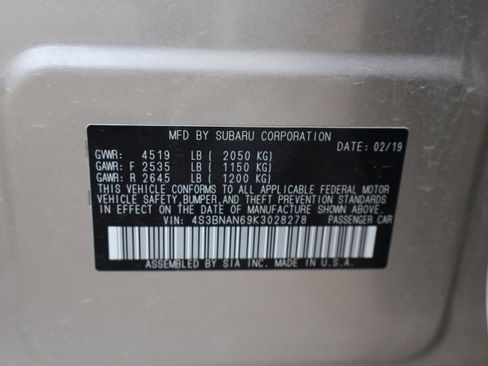 Used 2019 Subaru Legacy 2.5i Limited image 48