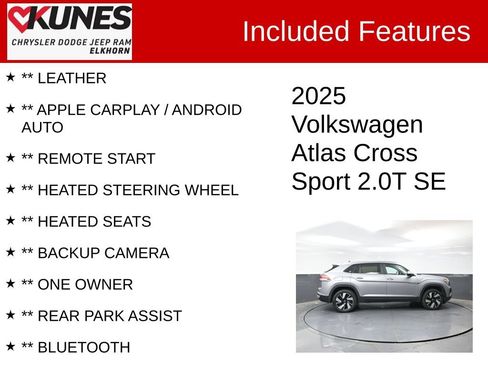 Used 2025 Volkswagen Atlas Cross Sport SE FWD image 2