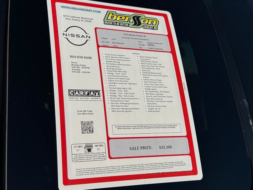 Certified 2025 Nissan Frontier SV RWD image 25