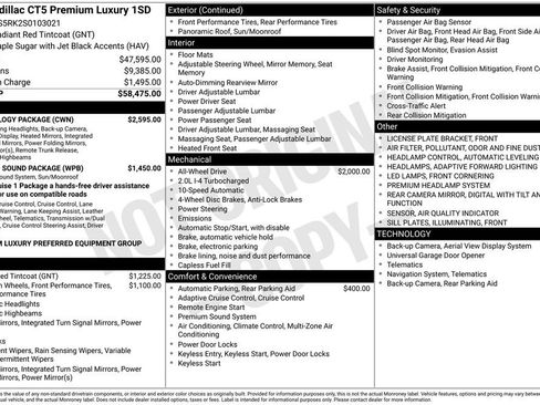 Used 2025 Cadillac CT5 Premium Luxury w/ Technology Package image 2