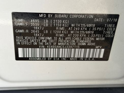 Used 2018 Subaru Outback 2.5i Limited image 12