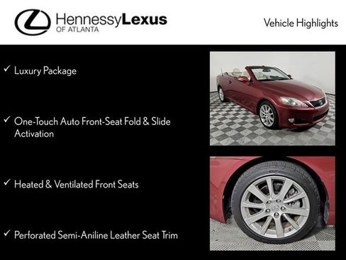 Used 2010 Lexus IS 250C w/ Luxury Pkg image 11