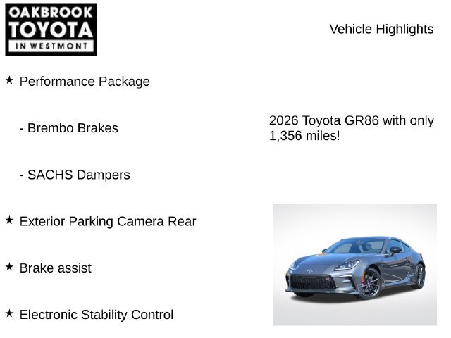 Certified 2026 Toyota GR86 Premium w/ GR Aero Kit RWD image 6
