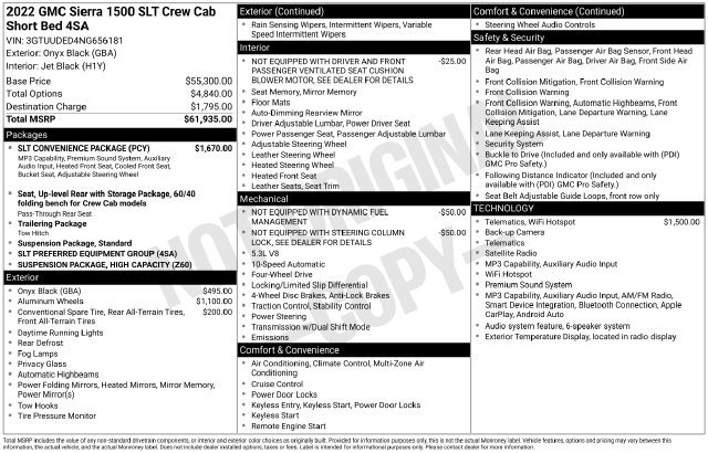 Used 2022 GMC Sierra 1500 SLT w/ SLT Convenience Package AWD/4WD image 7