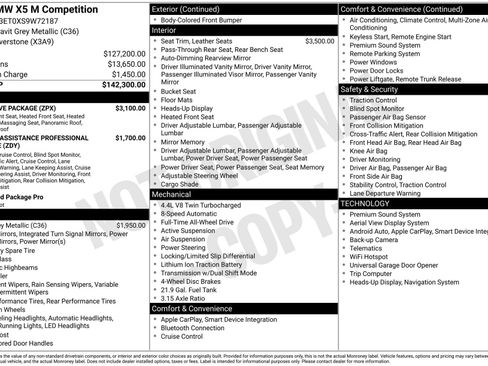 Used 2025 BMW X5 M Competition w/ Executive Package AWD/4WD image 74