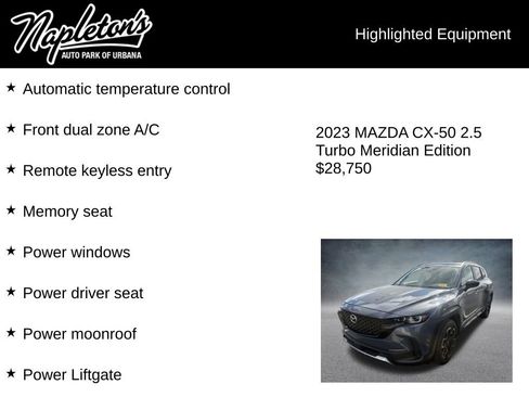 Used 2023 MAZDA CX-50 Meridian Edition w/ Cargo Package image 3