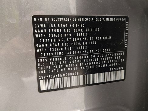 Used 2021 Volkswagen Tiguan SEL w/ 3rd Row Seat Package image 33