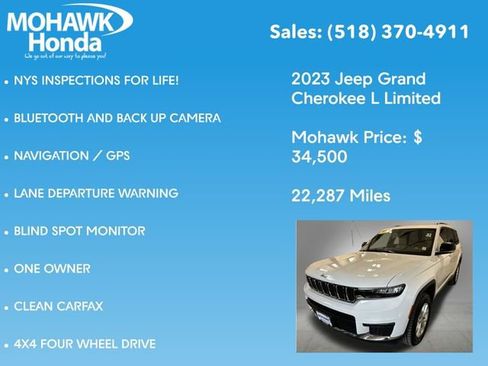 Used 2023 Jeep Grand Cherokee L Limited AWD/4WD image 7
