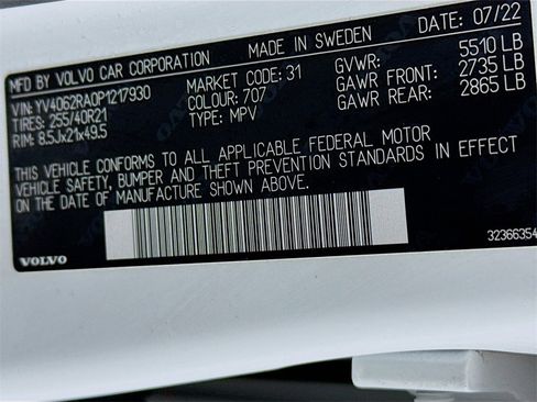 Used 2023 Volvo XC60 B6 Ultimate w/ Climate Package image 33