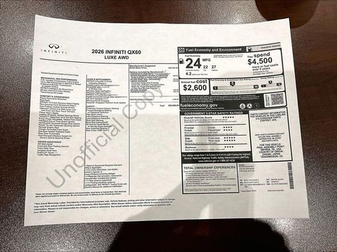 New 2026 INFINITI QX60 Luxe w/ Cargo Package image 41