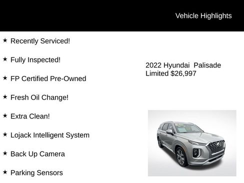 Used 2022 Hyundai Palisade Limited w/ Cargo Package image 2