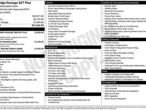 Used 2021 Dodge Durango SXT RWD image 12