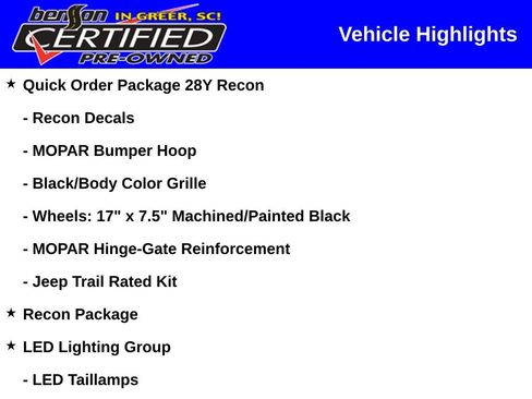 Used 2020 Jeep Wrangler Unlimited Rubicon w/ Quick Order Package 28Y Recon AWD/4WD image 3