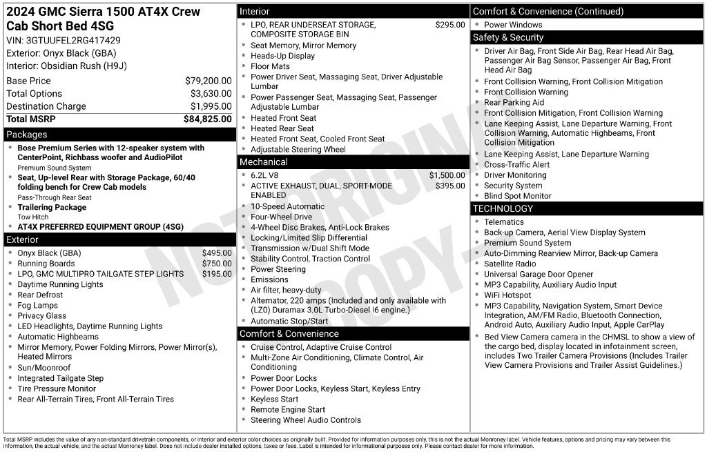 Used 2024 GMC Sierra 1500 AT4X AWD/4WD image 12