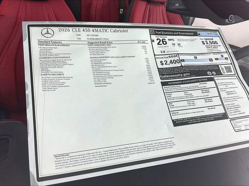 New 2026 Mercedes-Benz CLE 450 4MATIC Cabriolet image 13