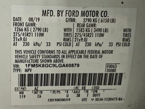 Used 2020 Ford Explorer ST w/ ST Street Pack AWD/4WD image 80