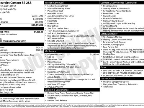 Used 2010 Chevrolet Camaro SS w/ RS Package RWD image 3