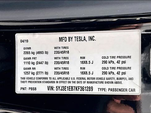 Used 2019 Tesla Model 3 Long Range AWD/4WD image 29