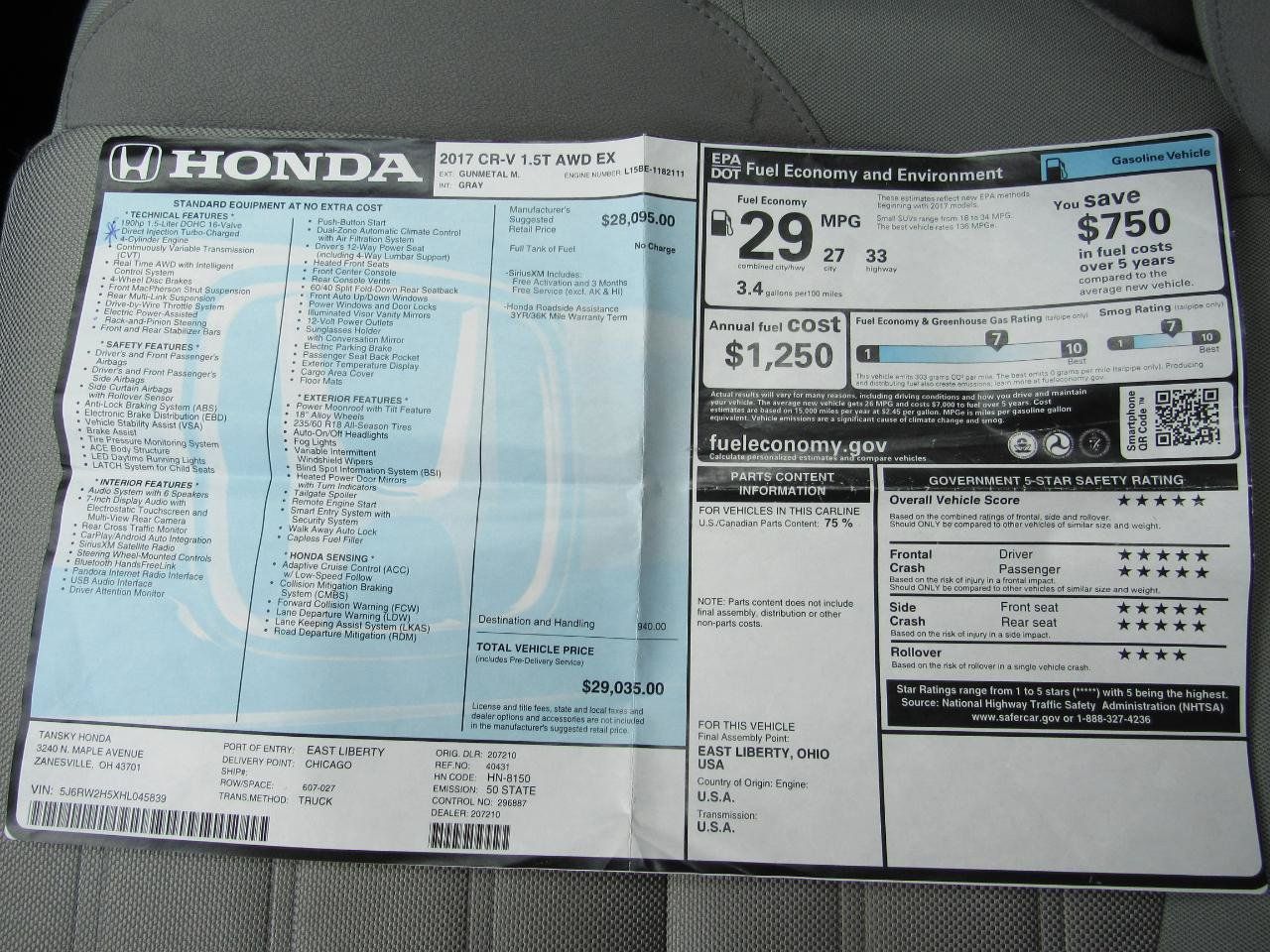 Used 2017 Honda CR-V EX image 22