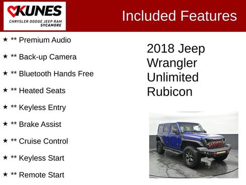 Used 2018 Jeep Wrangler Unlimited Rubicon w/ Cold Weather Group image 3