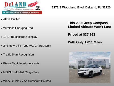 New 2026 Jeep Compass Limited w/ Sun, Sound & Navigation Group AWD/4WD image 32