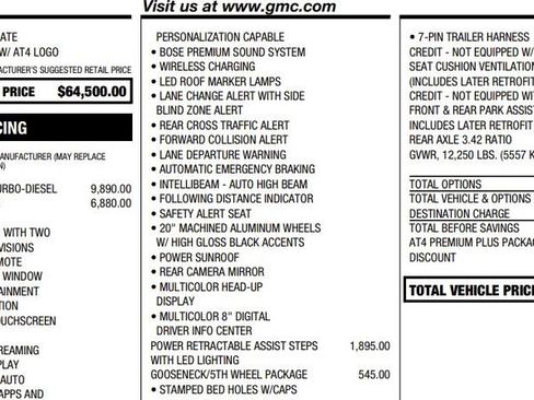 Used 2022 GMC Sierra 3500 AT4 w/ AT4 Premium Plus Package AWD/4WD image 2