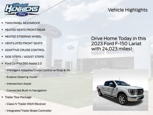 Certified 2023 Ford F150 Lariat w/ Equipment Group 502A High AWD/4WD image 4