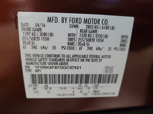 Used 2016 Ford Explorer Limited AWD/4WD image 33