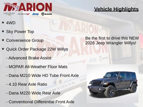 New 2026 Jeep Wrangler Unlimited Sport AWD/4WD image 5