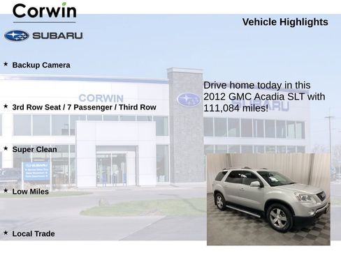 Used 2012 GMC Acadia SLT image 6