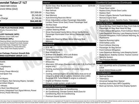 Used 2022 Chevrolet Tahoe LT w/ LT Signature Plus Package RWD image 7