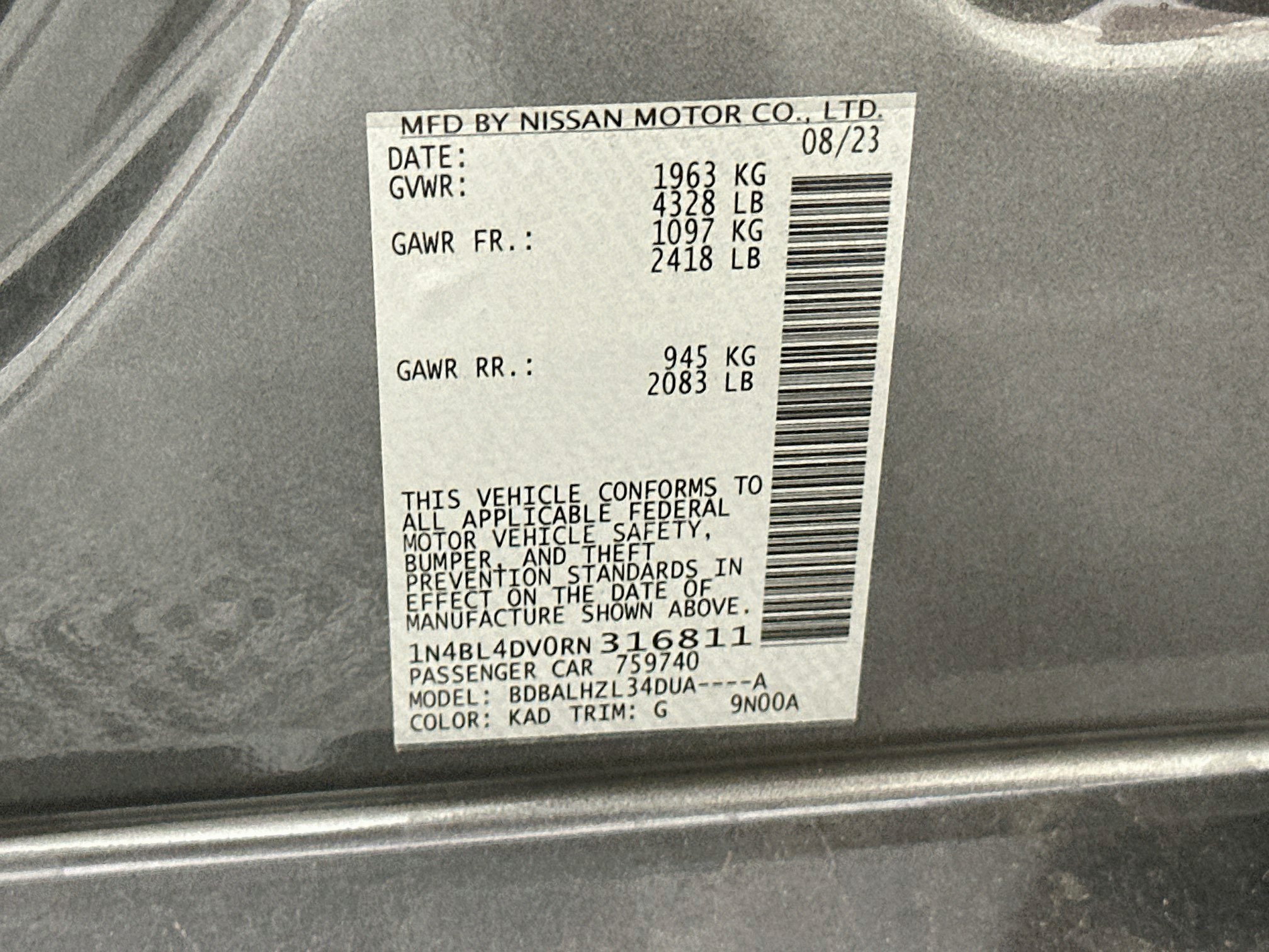 Used 2024 Nissan Altima 2.5 SV FWD image 12