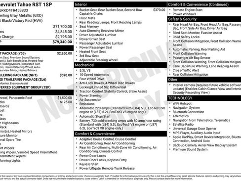 New 2026 Chevrolet Tahoe RST w/ Comfort Package AWD/4WD image 28