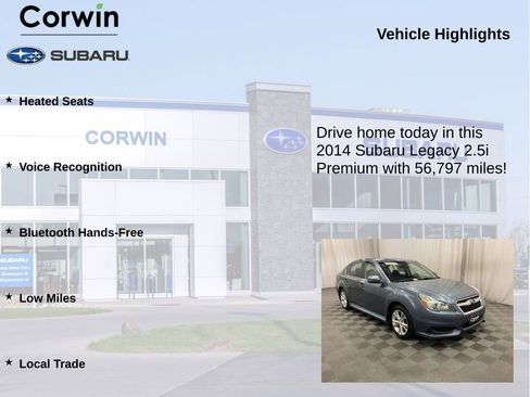 Used 2014 Subaru Legacy 2.5i Premium AWD/4WD image 6
