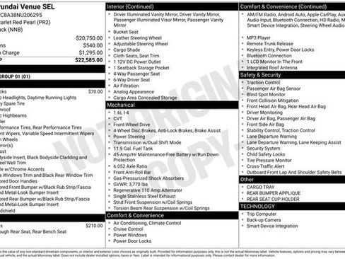 Used 2022 Hyundai Venue SEL image 4