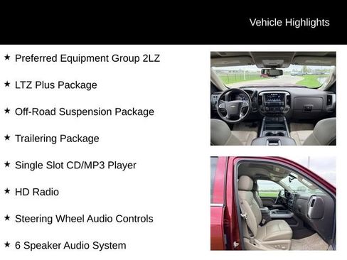 Used 2017 Chevrolet Silverado 1500 LTZ Z71 w/ LTZ Plus Package AWD/4WD image 12