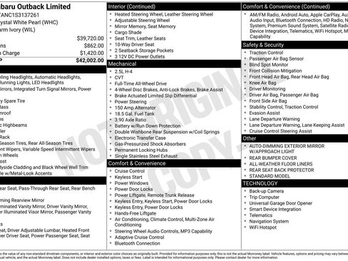 Certified 2025 Subaru Outback Limited image 34