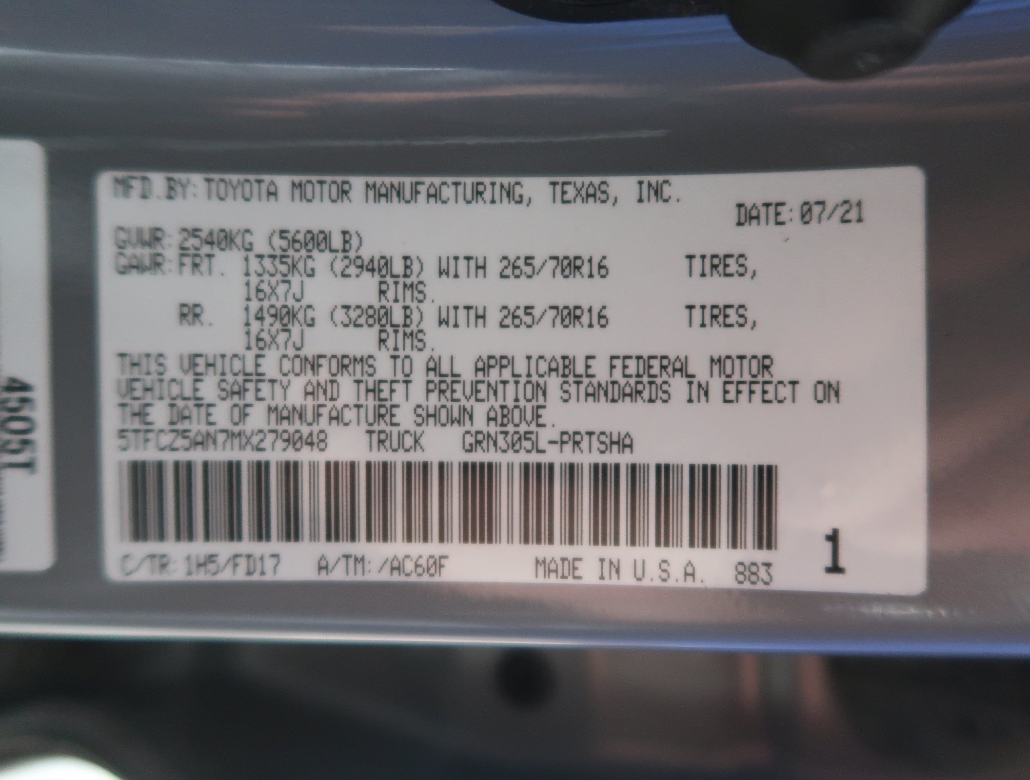 Used 2021 Toyota Tacoma TRD Off-Road AWD/4WD image 50