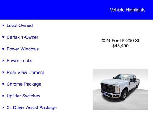 Used 2024 Ford F250 XL w/ XL Driver Assist Package AWD/4WD image 2