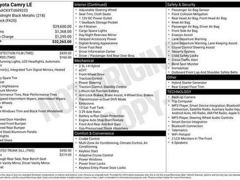 Certified 2026 Toyota Camry LE FWD image 35