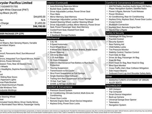 Used 2019 Chrysler Pacifica Limited image 36