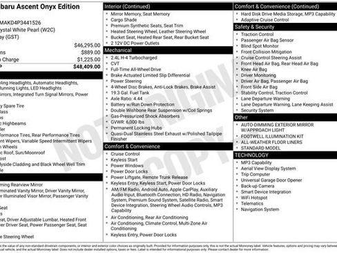 Used 2023 Subaru Ascent Onyx Edition Limited image 9